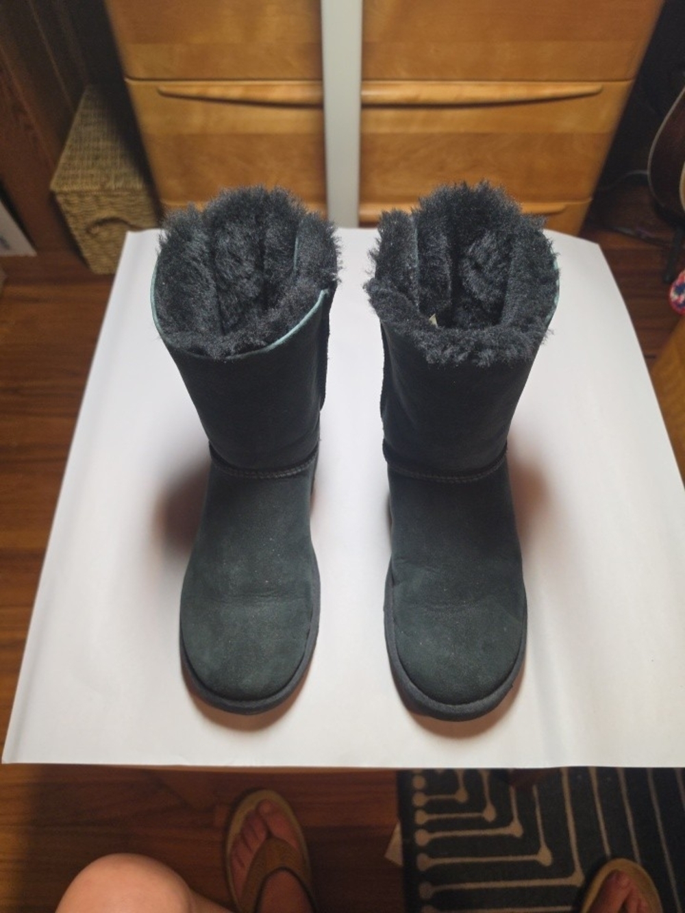 UGG Women's Black Shearling-Lined Winter Boots